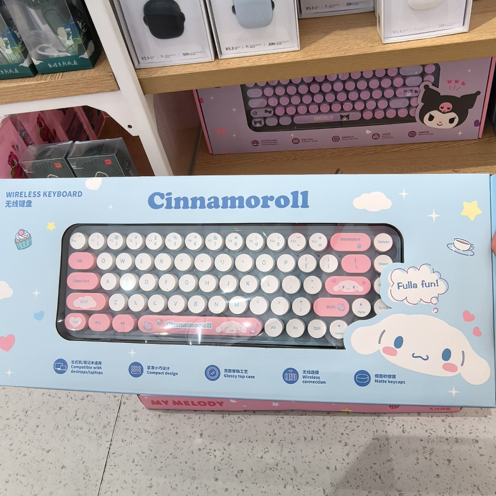 Sanrio characters Wireless Keyboard Cinnamon Dog Kuromi | Shopee ...