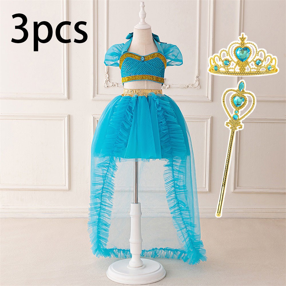 open lace back dress Disney Princess Deluxe Jasmine Aladdin Inspired Tutu Dress  EverAfterTutuCo