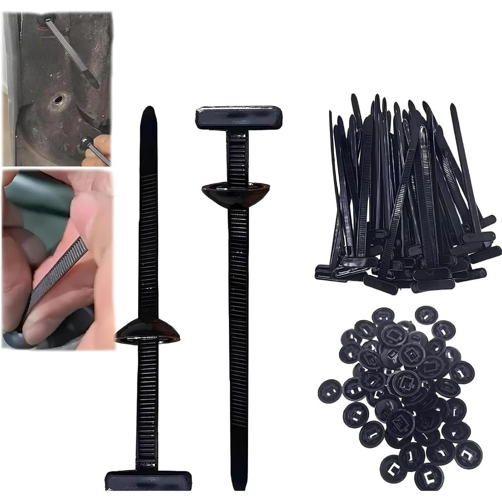 100-Pack Heavy Duty Black Nylon Self-Locking Cable Ties – Universal Zip Ties (4-Inch)