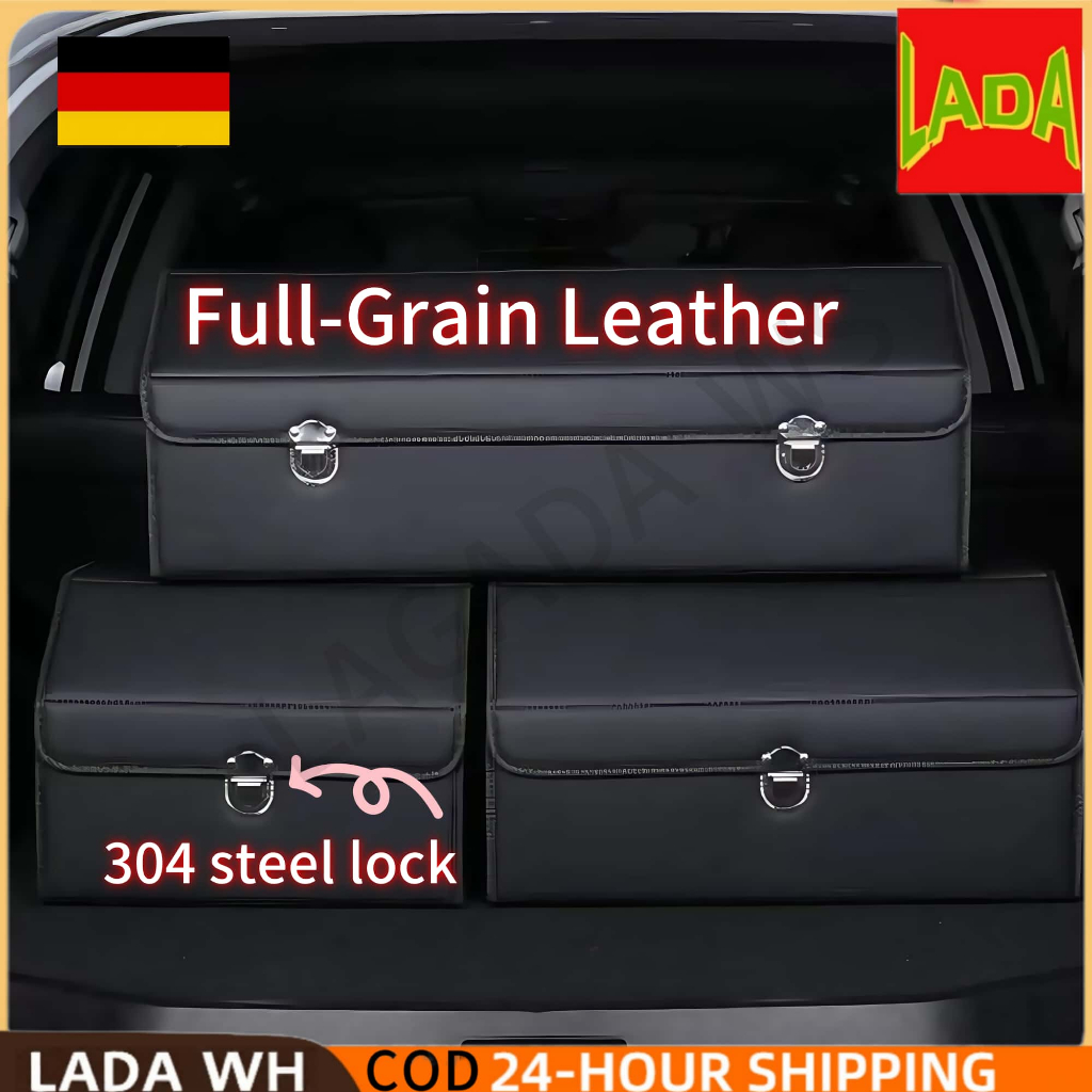 [E0 Grade] Car Trunk Boot Storage Box Storage Bag Vehicle Organizer PU ...