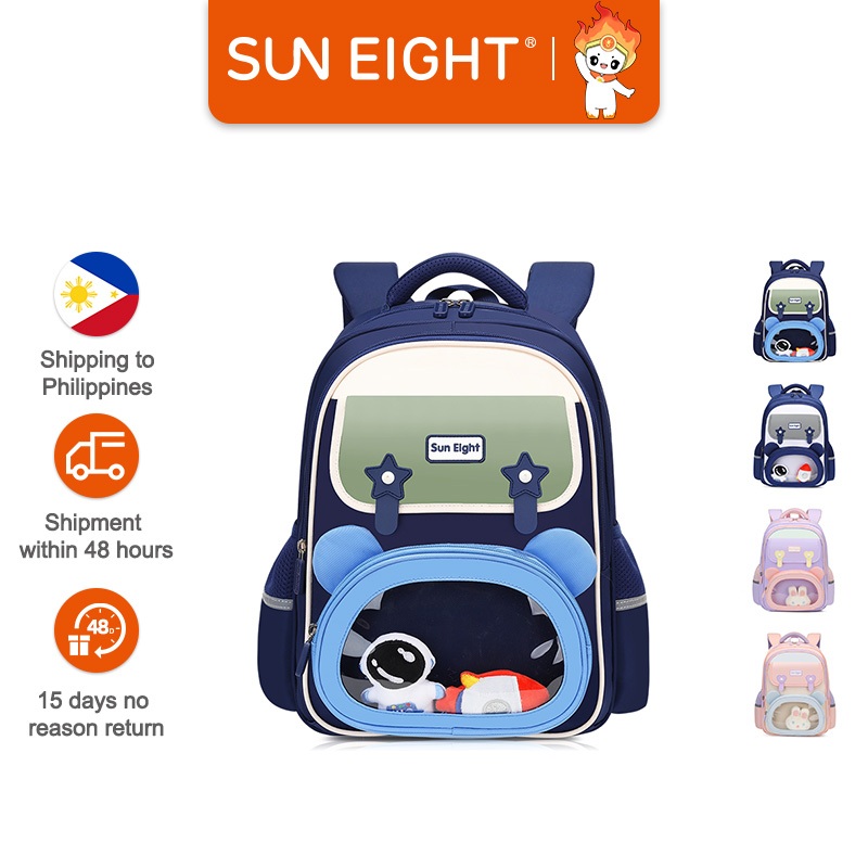 Sun Eight Lightweight School Backpack for Kids Ergonomic Anti-Spine ...