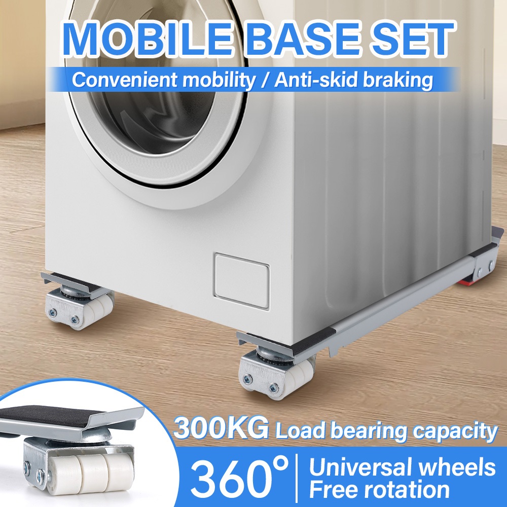 300KG Refrigerator Base Mount Movable Racks Mobile Roller Bracket ...