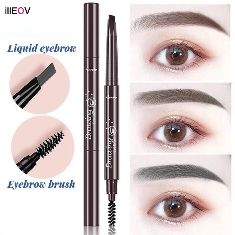 Double-head Automatic Rotating Eyebrow Pencil Waterproof Anti-fouling ...