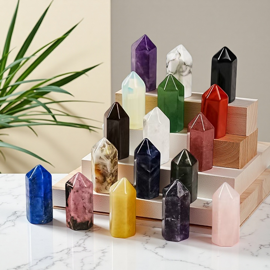 【Mini Crystal Tower】35mm Crystal Point , Tiny Crystals , Pocket Stone ...