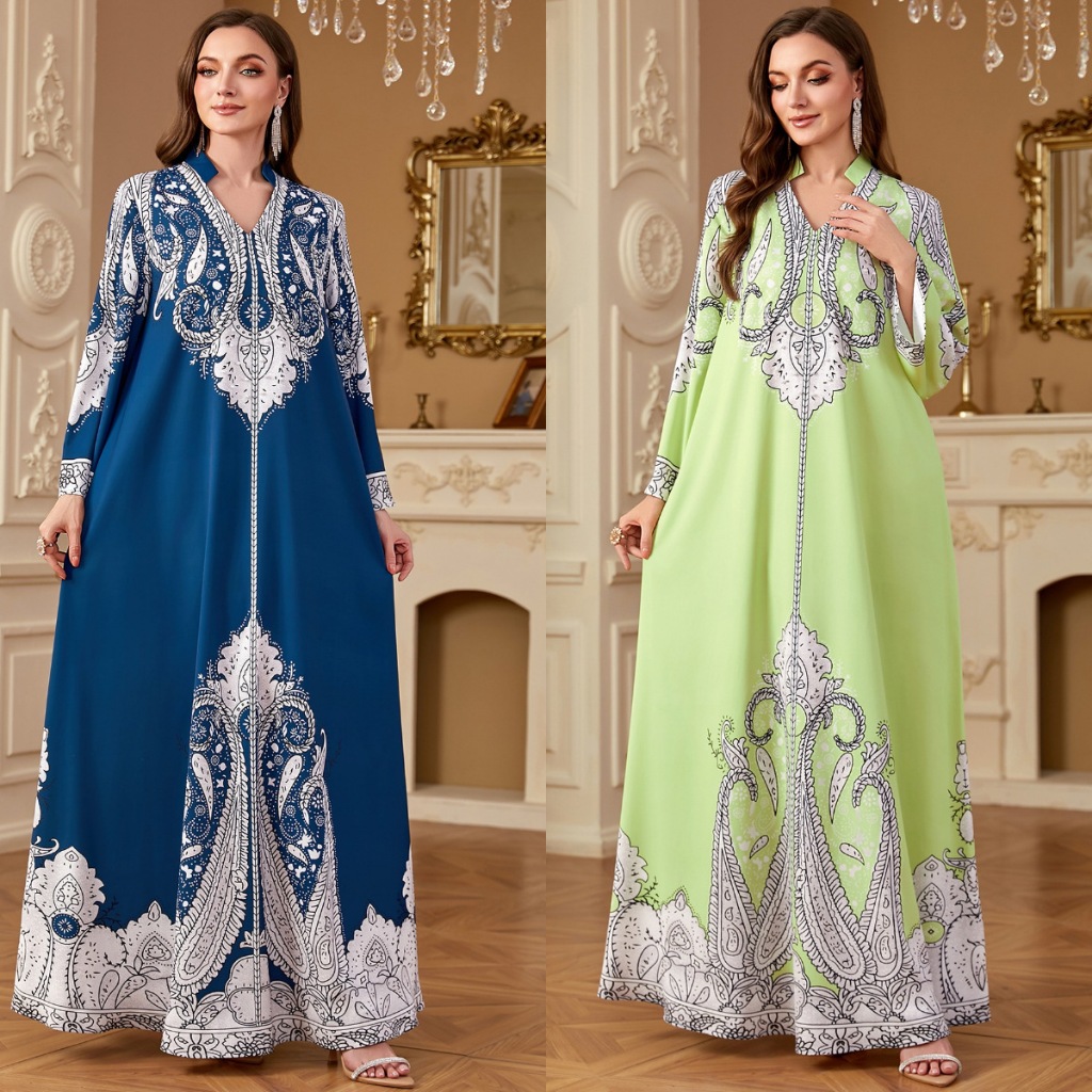 Eid women dress Muslim Abaya Vestidos Largos Party caftan Jalabiya ...