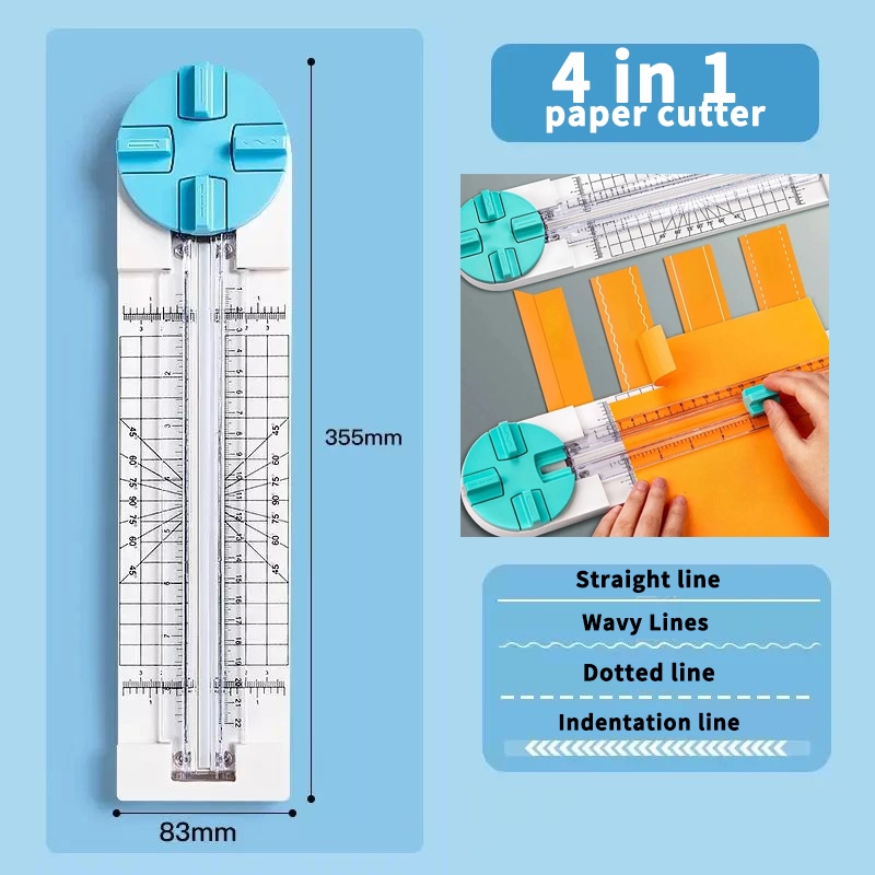 4 IN 1 Multi-function Paper Cutter Creasing Machine 360-degree Rotary ...