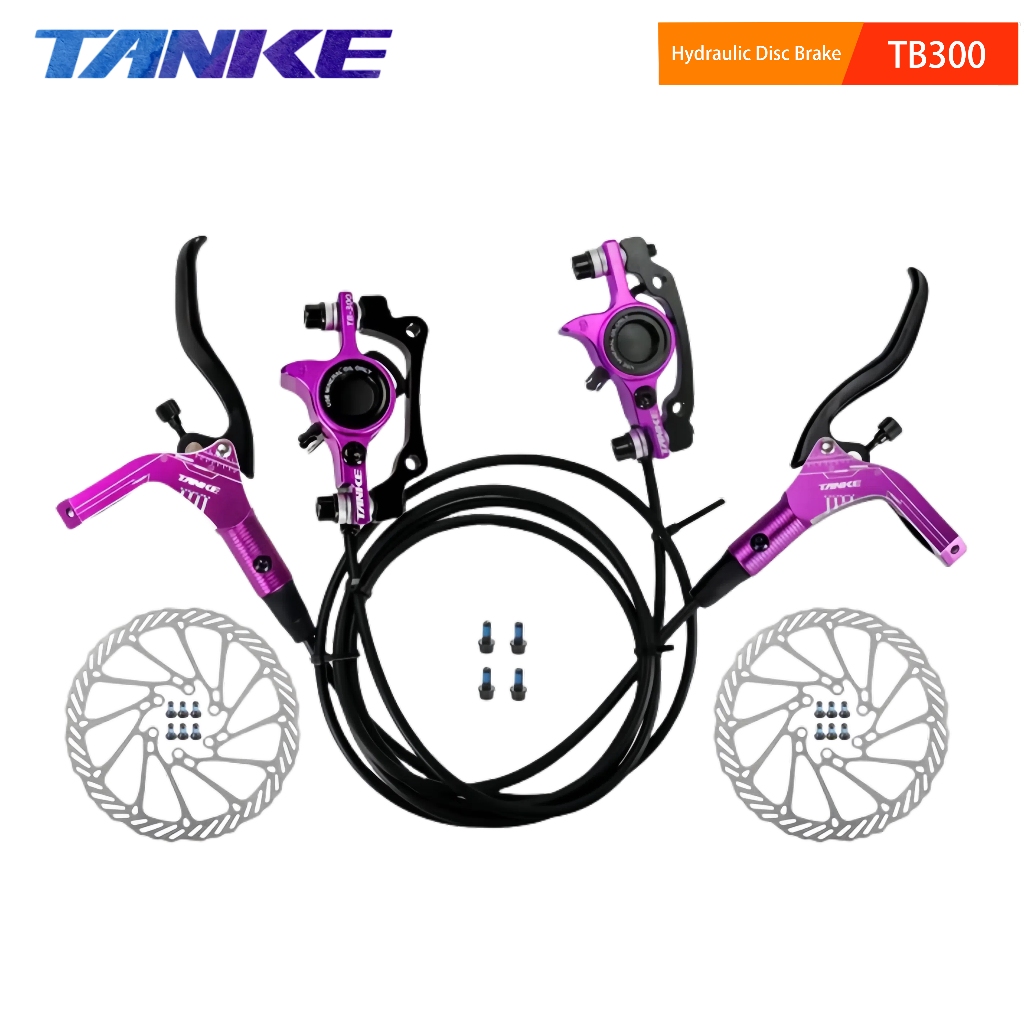 TANKE MTB Bicycle Hydraulic Disc Brake 160Mm Rotor Oil Caliper Plate Front  And Rear Mountain Bike Clamp Cnc Parts With