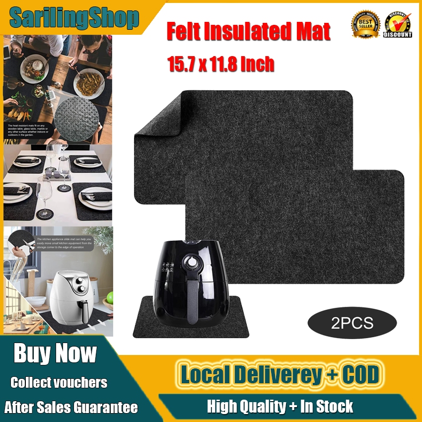 ⭐️Local Delivery⭐️Felt Air Fryer Heat Resistant Mats ，2 PCS Kitchen ...