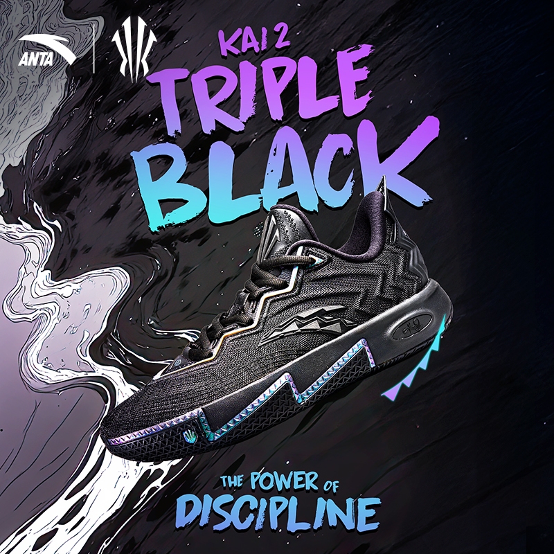 ANTA Men KAI Triple Black Basketball Shoes Kyrie Irving