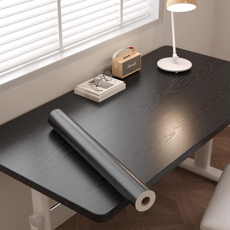 Table Sticker Waterproof Oil-proof Wood Grain Cabinet Wallpaper Self ...