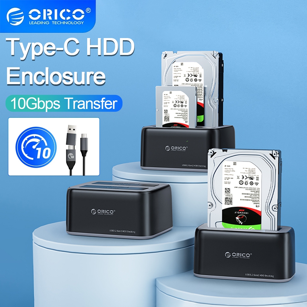 ORICO HDD Docking Station 2.5/3.5 Inch SATA to Type-C USB3.2 10Gbps ...
