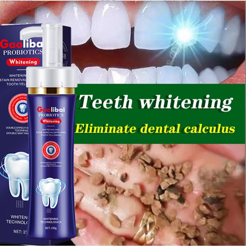 Teeth whitening toothpaste Teeth cleaner tartar remover 150g Double ...