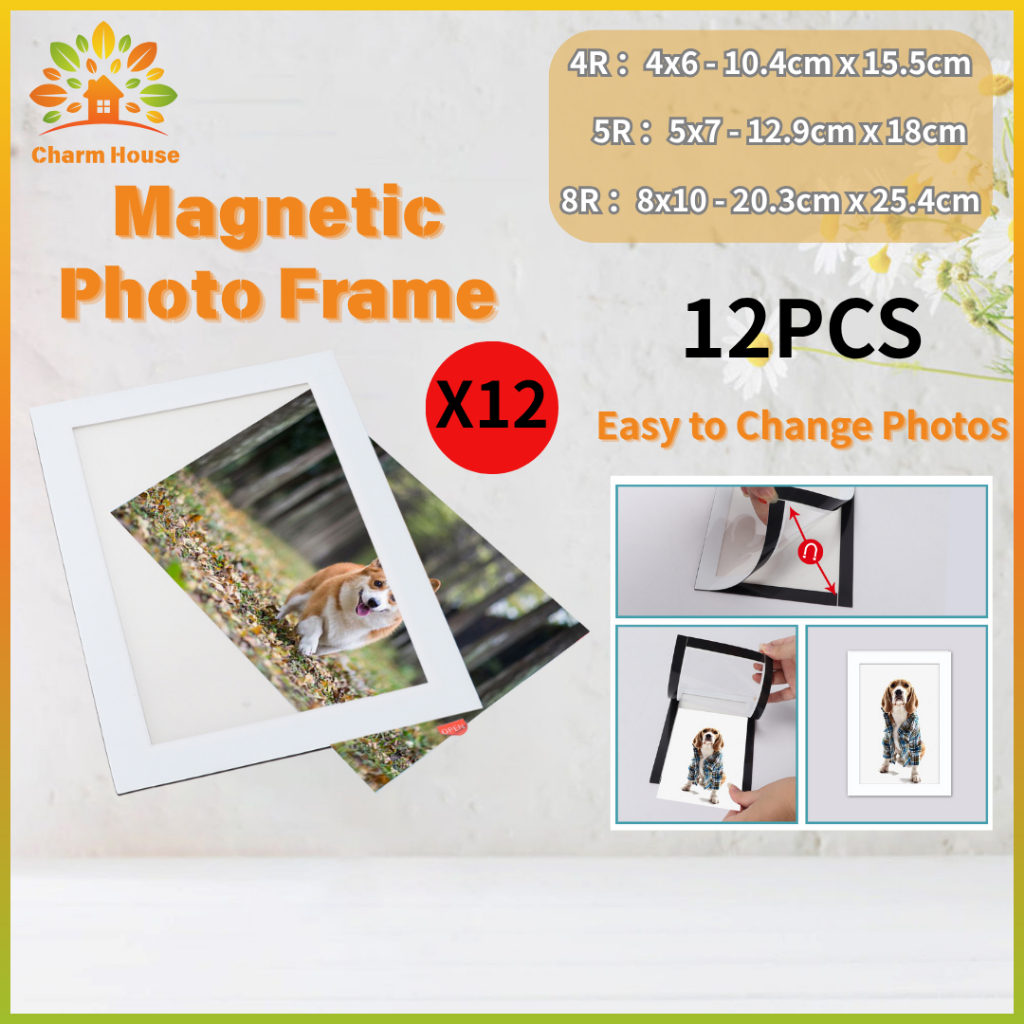 A6/B6/8R Magnetic Picture Frame Wall Picture Photo Frame Framework Wall ...