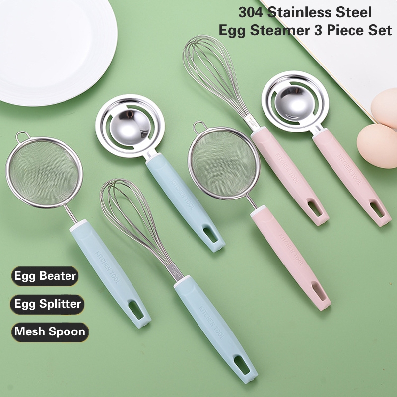 304 Stainless Steel Kitchen Whisk/Egg Separator/Strainer/Ice Cream Scoop/Flour Sifter, Baking Tools