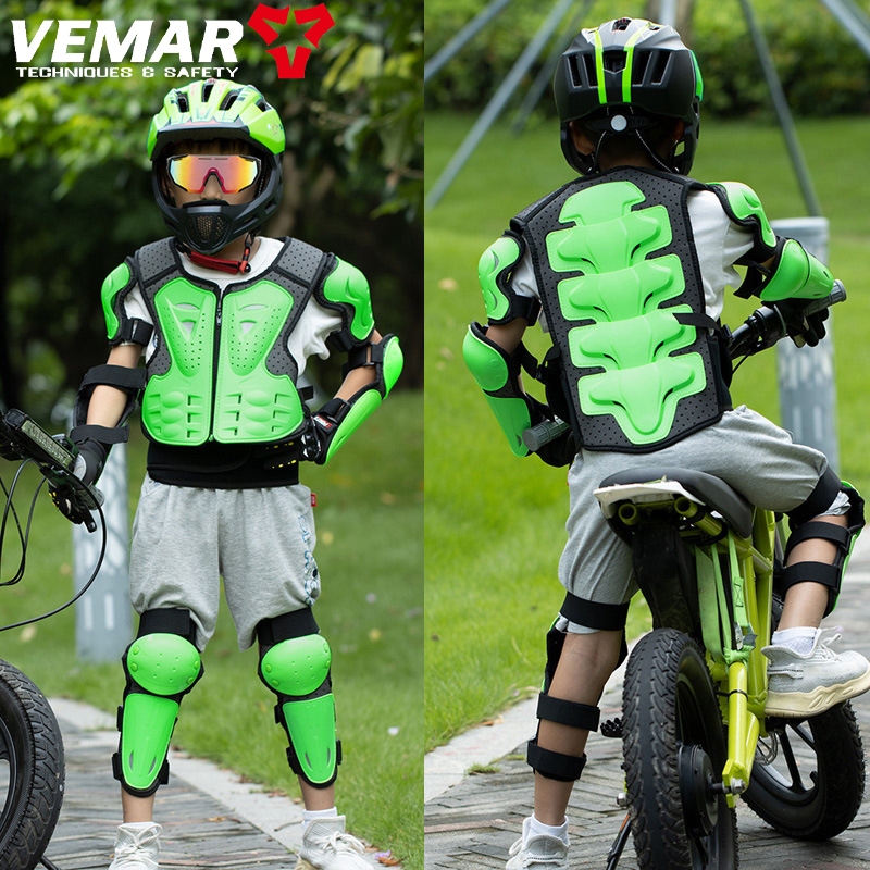 Kids Motorcycle Armor Suit Dirt Bike Chest Back Protector