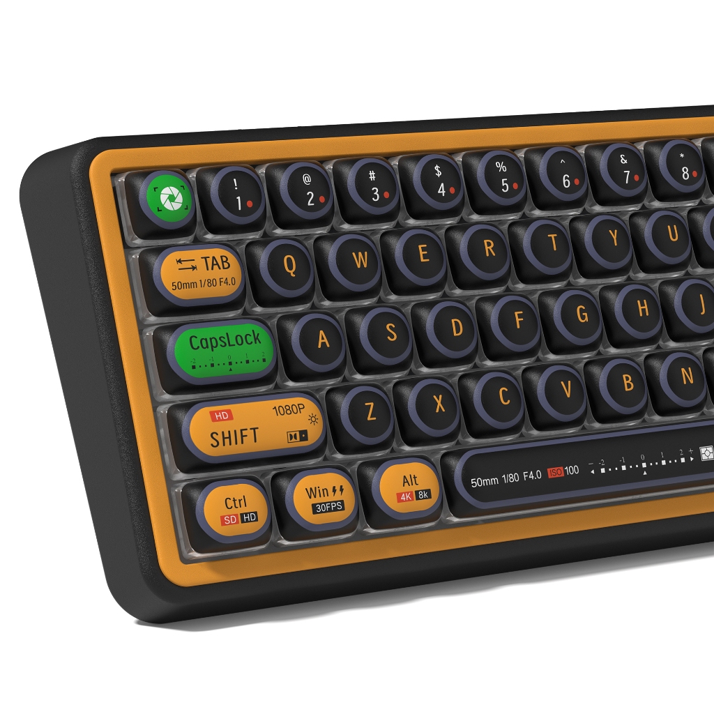 Retro Camera MOG Profile 125 Keys Dye Thermal Sublimation Keycaps Set ...