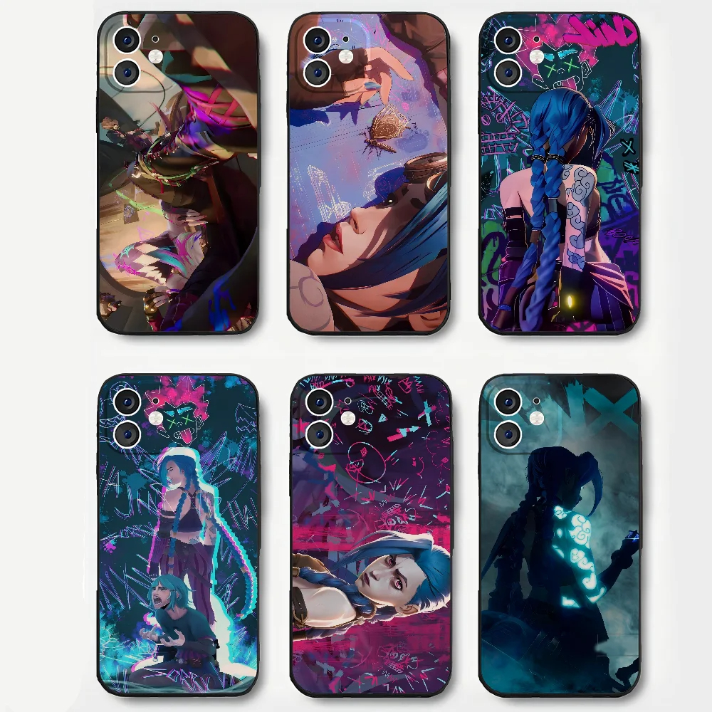 A-Arcane Jin-x Phone Case Silicone Soft For IPhone 16 15 14 13 12 11 ...