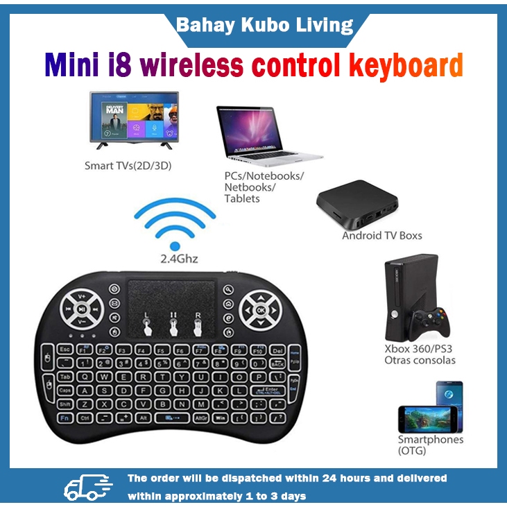 [COD] i8 Mini Keyboard With Backlight Wireless Keyboad With Touchpad 2 ...