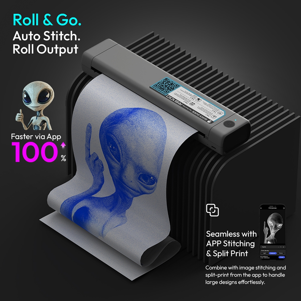 INKONE RS100 Tattoo printer Stencil Printer Thermal Wireless Tattoo ...