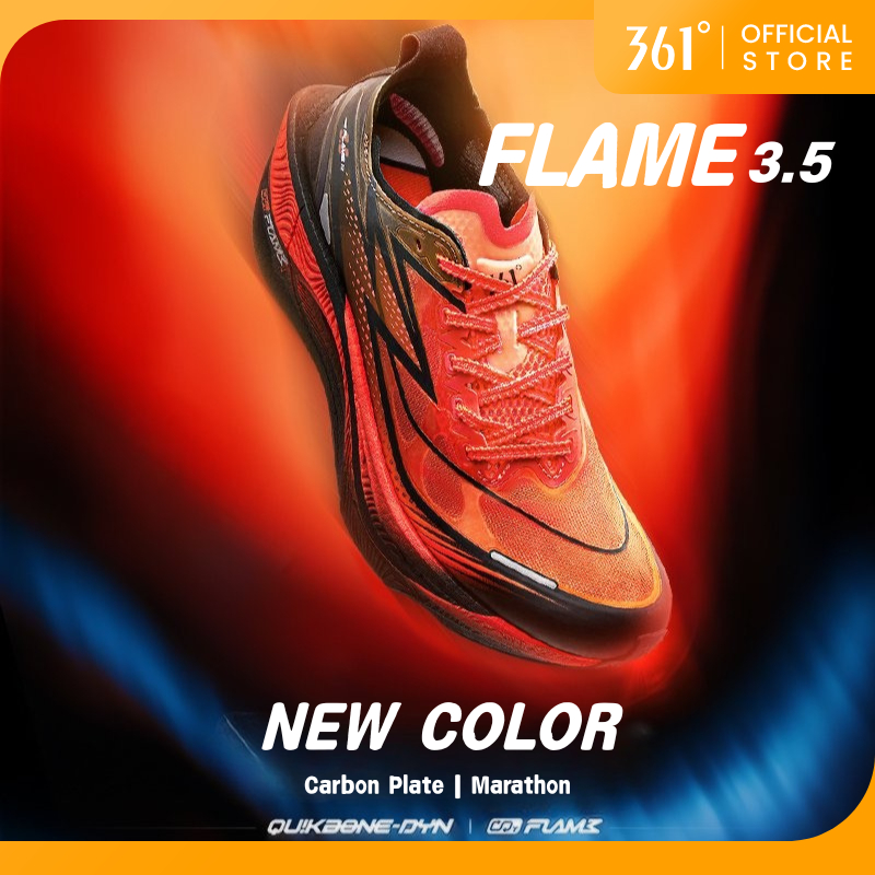 361 Degrees Flame New color Men Women Running Shoes Professional  Marathon Carbon Plate 672512215F