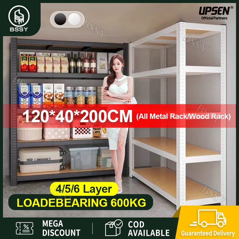 【Oversized 120X40X200cm】Multi-Purpose Storage Shelves with 5/6 Layer ...