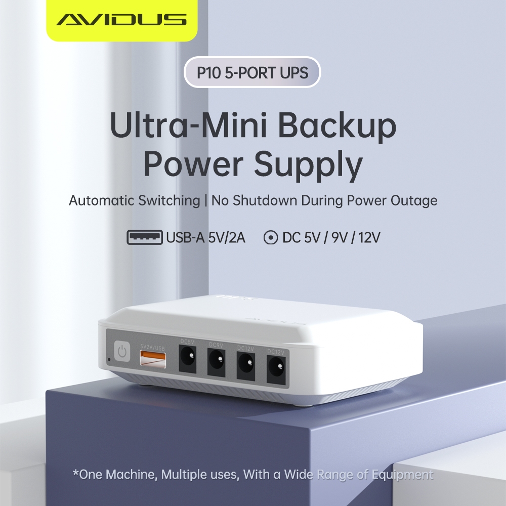 AVIDUS 7800mAh 10400mAh 16000mAh Mini CCTV UPS Power For Android And ...
