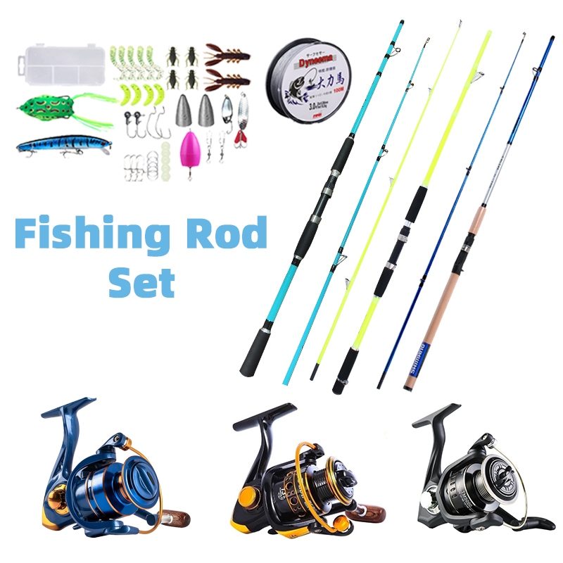 Fishing Rod Set 1.8/2.1/2.4/2.7/3M MH Spinning Fishing Rod Carbon Fiber ...