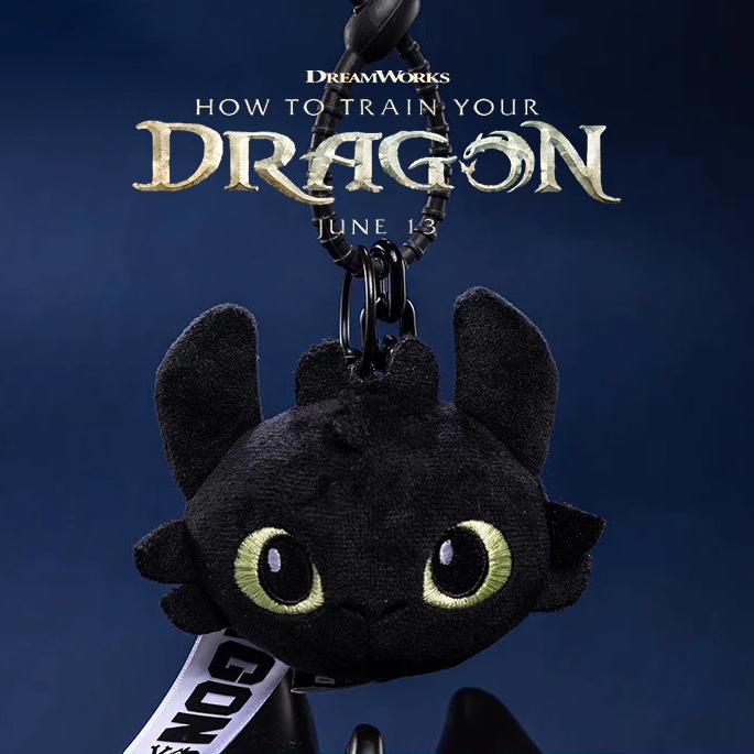 Genuine how to train your dragon keychain Toothless Series plushie ...