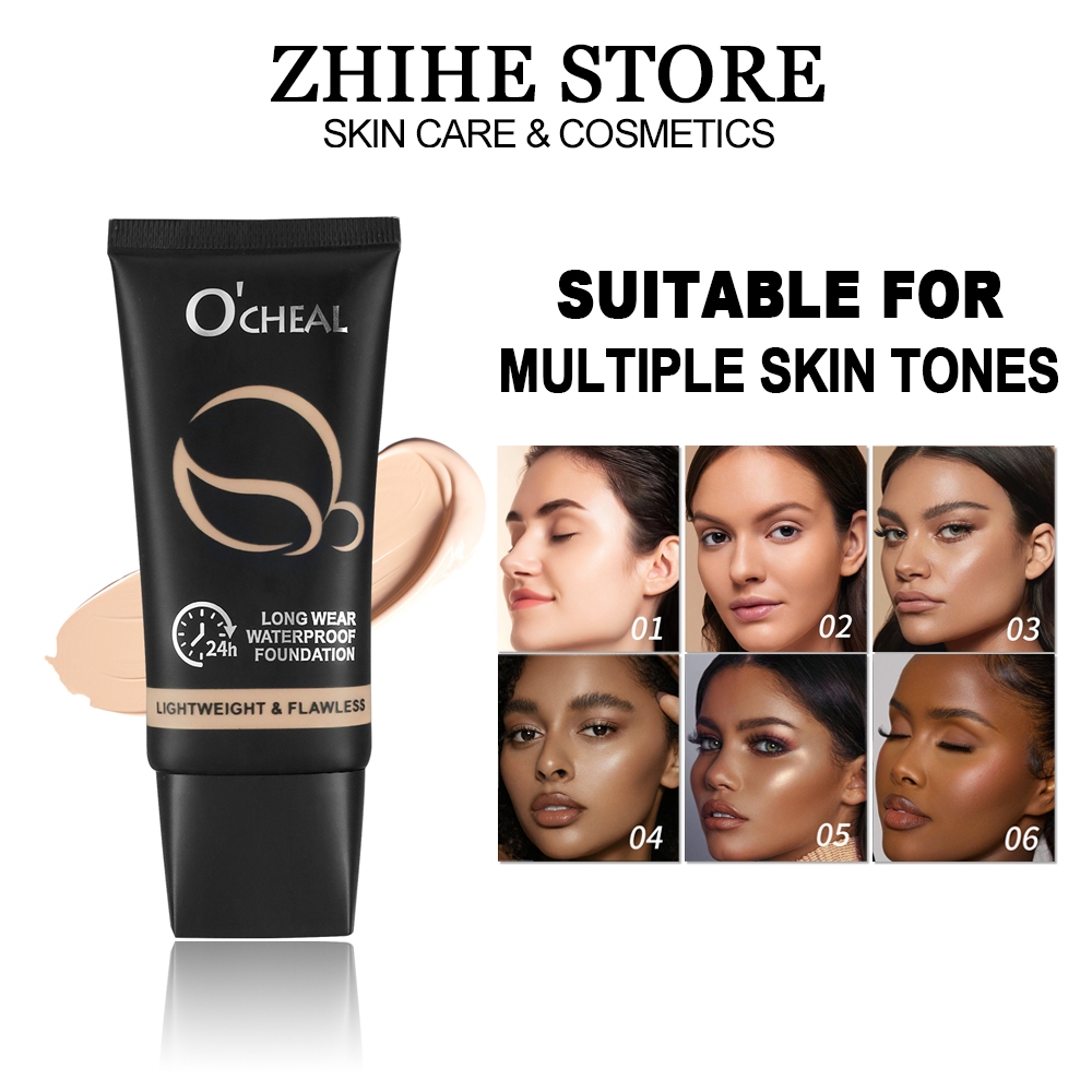 Long Lasting Wear Liquid Foundation Waterproof Flawless Concealer Full ...