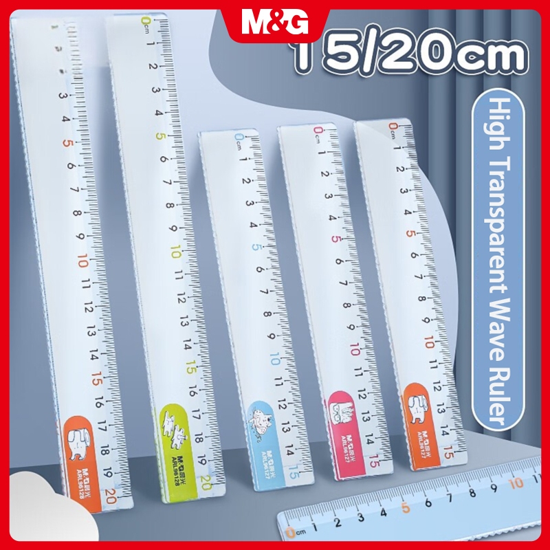 M&G 20cm student ruler exam drawing drawing wavy edge ruler drooping ...