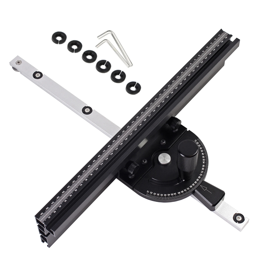 One Set Miter Gauge and 400MM Aluminium Profile Fence With Track Stop ...