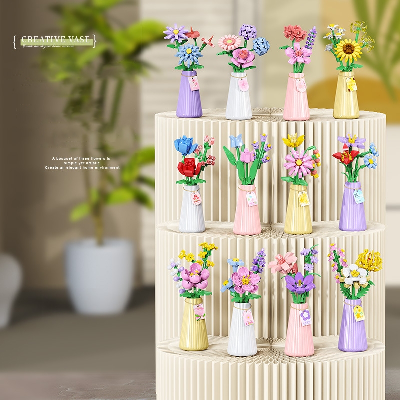 Simulated vase building blocks Toy Assembly Particle Boys And Girls ...