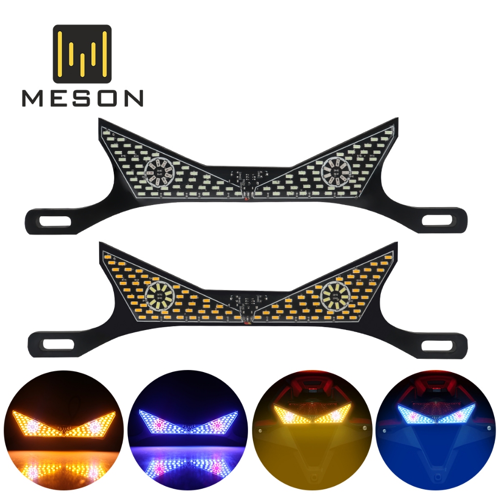 Creative Motorcycle LED Devil Eye Light Colorful Motorbike License ...