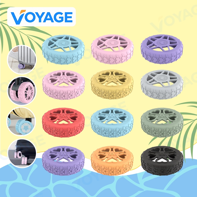 8PCS Noise-Cancelling Luggage Wheel Covers - Silicone Caster Protectors ...