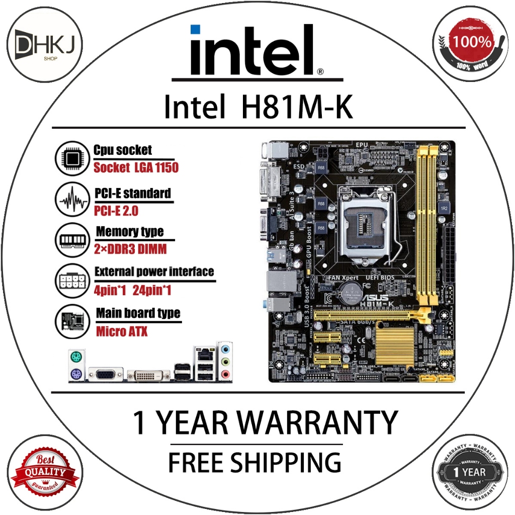 ASUS H81M-K Motherboard H81M-K H81M-D LGA 1150 intel H81 support