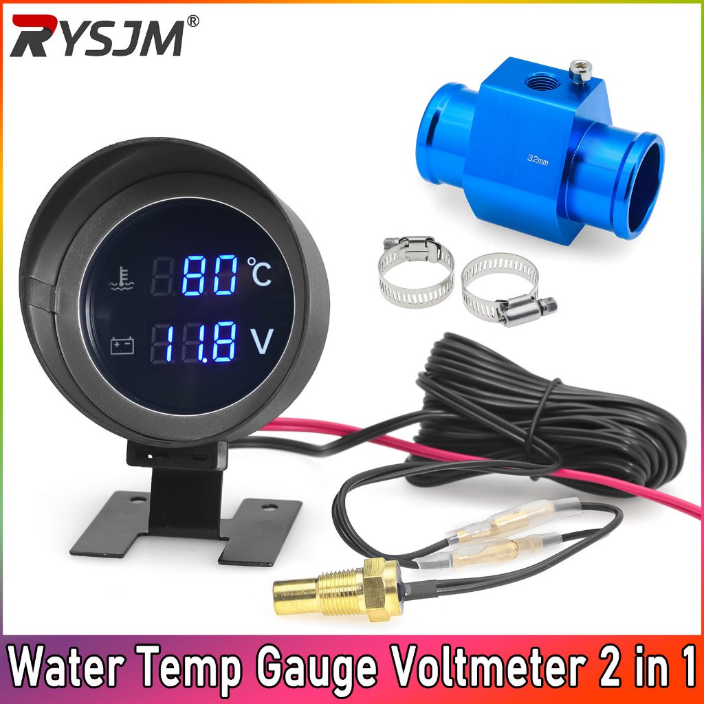 H Car Digital Led Water Temperature Gauge -10-110℃ Celsius With Water ...