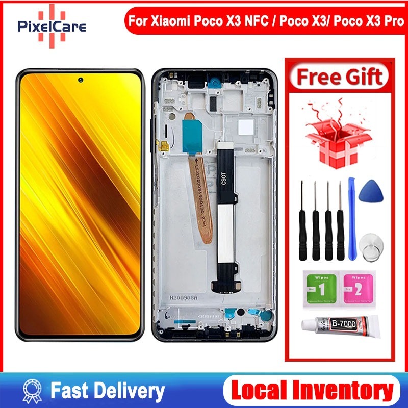 Pixelcare LCD For Xiaomi Poco X3 NFC / Poco X3/ Poco X3 Pro/Poco X3 GT ...