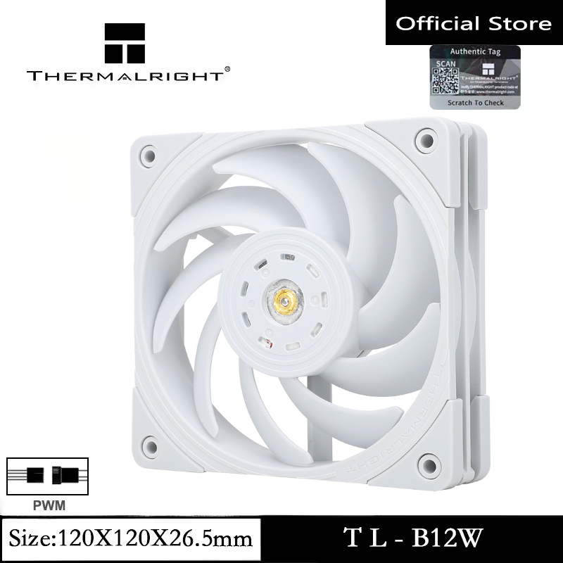 Ventilateur PC Thermalright TL-B12 120mm - PWM, 2150 Tr/min, Roulement S-FDB, Pression Statique