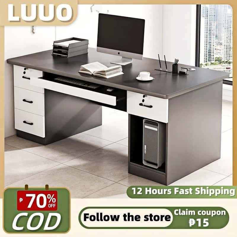 【LUUO+COD+High Quality】Computer Table Office Table Black Study Table ...