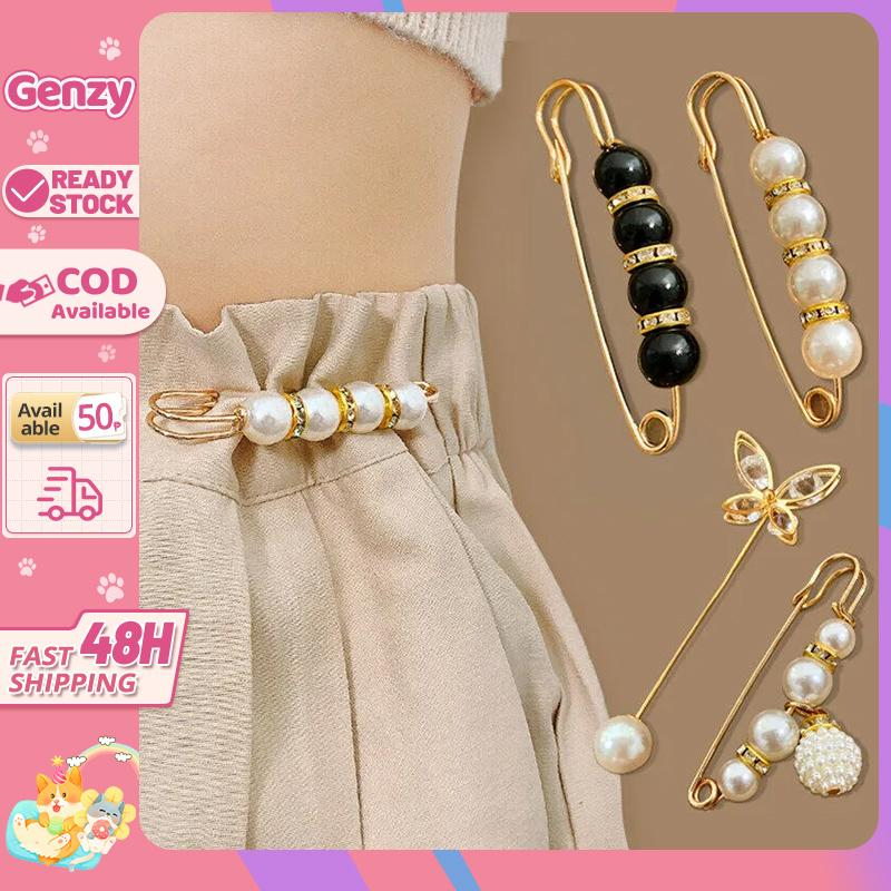Waistband Pin Fashion Pearl Brooch Ladies Pin Fixed Clothes Neckline ...