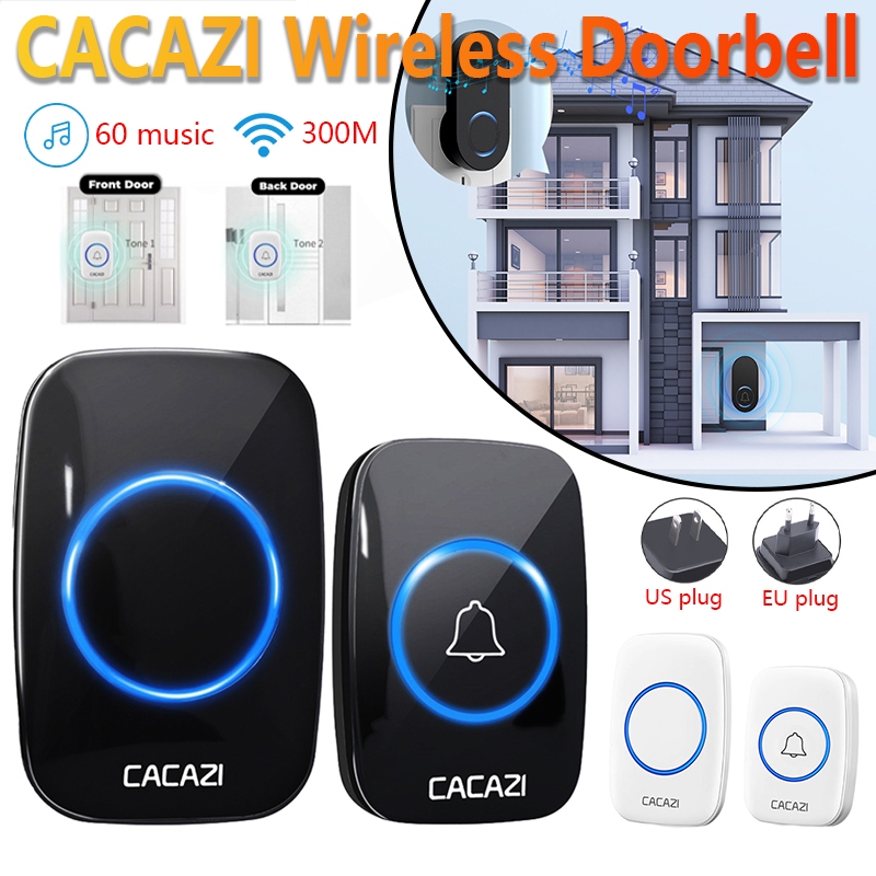 2PCS CACAZI Smart Wireless Doorbell,Household Waterproof Wireless Ring  Bell,300m Long-Distance Sensor Door bell for Home Apartment Hotel and Other  Scenes | Shopee Philippines