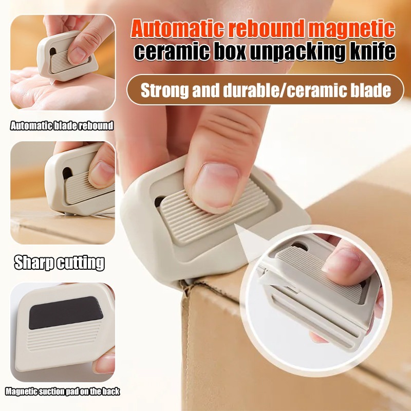 【Portable Box Cutter】Compact Portable Multifunctional Automatic Bounce ...