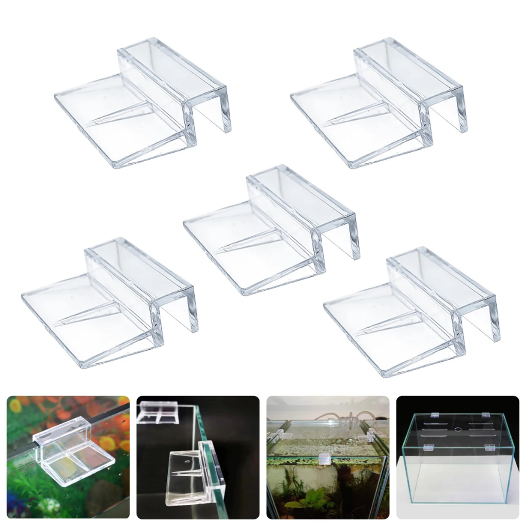 5/6/8/10/12mm Aquarium Glass Cover Holder Acrylic Fish Tank Lid Clips ...