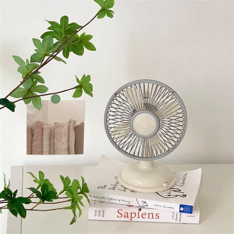 Summer Simple Desktop Desktop Fan usb Portable Small Fan Retro Desktop ...