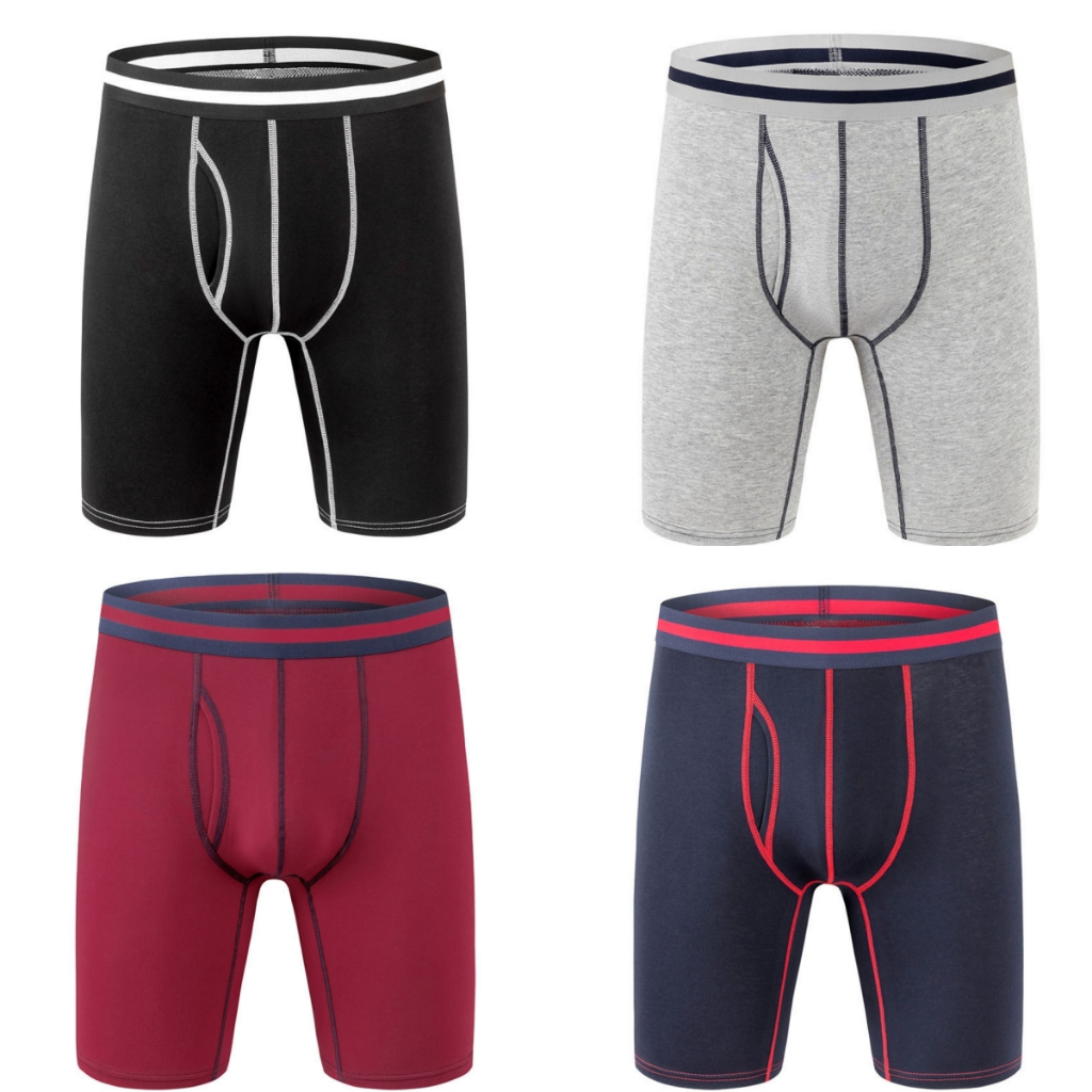 Anti Rub Extra Long Men Underwear Breathable Cotton Man Plus Size Boxer ...