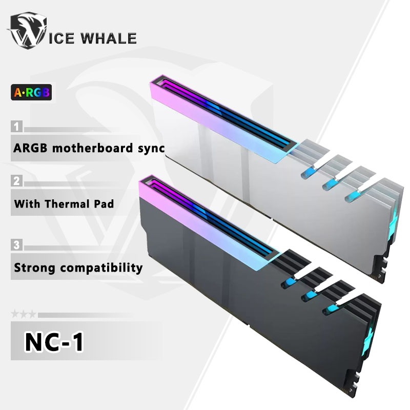ICE Whale NC-1 RAM Armor 5V ARGB Motherboard sync Infinite Mirror ...