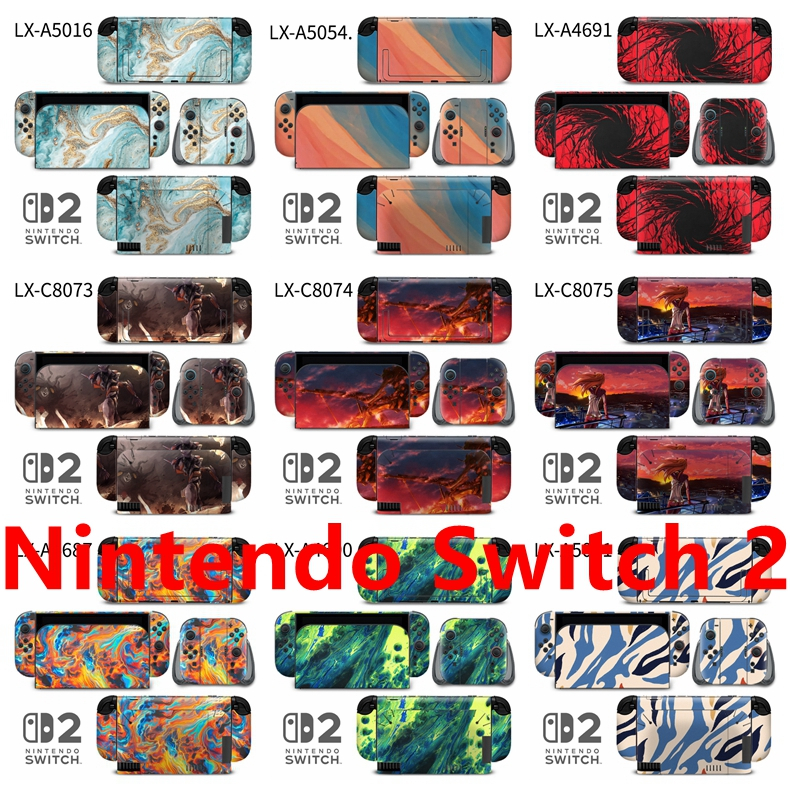 64 Colors Skin Sticker Compatible with Nintendo Switch 2 (2025) Vinyl ...