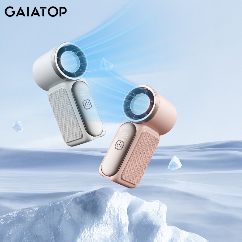 GAIATOP Mini Portable Fan 3000mAh Powerful Trubo Rechargeable Bladeless ...