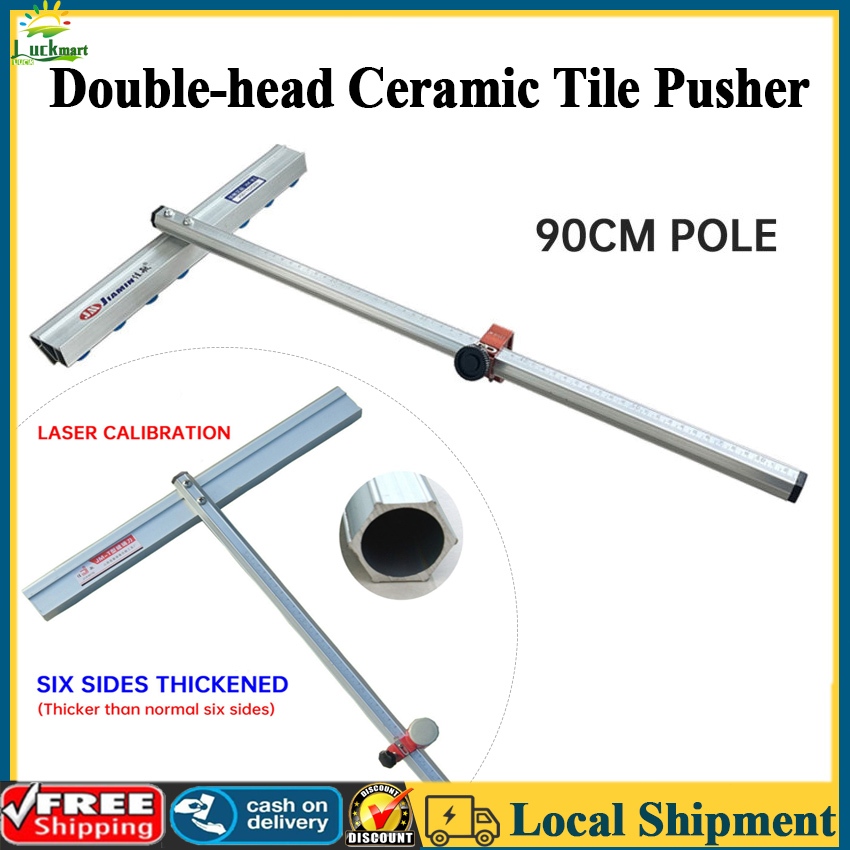 Local Shipment+COD 90cm Double-head T Type Ceramic Tile Pusher Glass ...