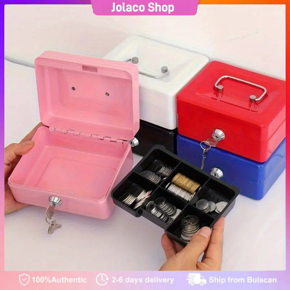 Mini Cash Box Coin Cash Box With Lock Cashier Box Safety Piggy Bank ...